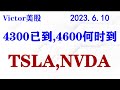 标普500下一个目标4600何时到？TSLA, NVDA 走势分析。