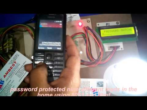 password protected nine different loads in the home using 8051 and dtmf