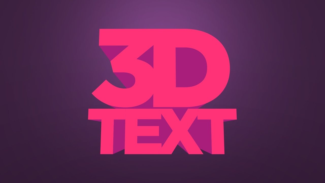 3d text logo illustrator