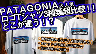 【パタゴニア】大人気のP-6ロゴTシャツを3種類比較します【サイズ】