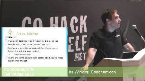 Ira Winkler at CodenomiCON 2012: Zen & the Art of Cybersecurity