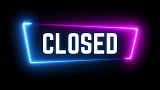 Closed Neon Sign
