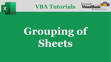 VBA Code To Group or Ungroup Worksheet | Excel VBA Tutorials | Part-03