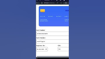 Credit Card Form  HTML, CSS and Javascript