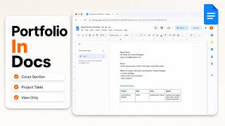 How to Make a Portfolio on Google Docs (Portfolio Showcase Build)