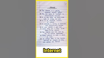 10 Lines On Internet