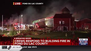 Crews respond to Fond du Lac County fire