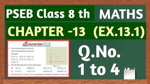 PSEB Class 8 maths Chapter 13 Exercise 13.1 q.no.1 to 4 ll Pseb Class 8 maths