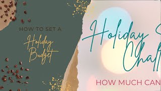 How to Create Your Holiday Budget