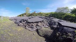 Cantal : un glissement de terrain emporte la route à Saint-Saturnin