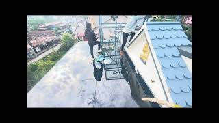 skyroofing 12 mm balcak glass at naranthan 500sqr fit complete