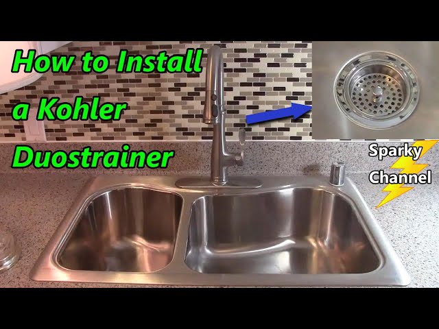 KOHLER Duostrainer 4-in Almond Plastic Kitchen Sink Strainer