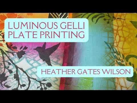 Gelli Plate Faux Eco Dyeing with Leaves 