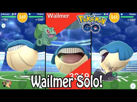 Bulbasaur VS Wailmer Raid Boss 1v1 Solo 