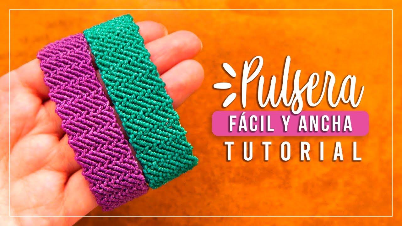 Cómo hacer pulsera de hilo fácil y ancha #24 ✨  Paso a Paso | DIY Macrame Friendship Bracelet