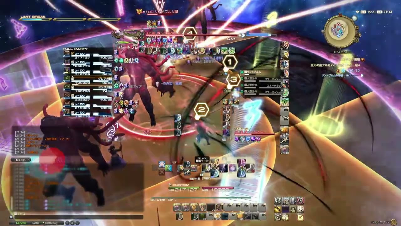 【FF14】ヘビー級4層後半零式 D3詩人視点(アイトラッキング動画) BRD Eye-tracking M12S P2