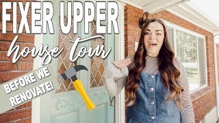 We Bought A House! Our Fixer Upper House Tour Before We Remodel!