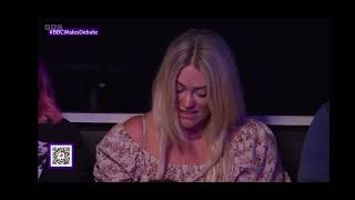 BBC General Election Debate, Cardiff 2024. Sarah Taylor CEO of PEEPSA Challenges the Candidates.