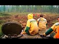 Едем на вездеходе в глубь леса на тушение лесного пожара в Якутии