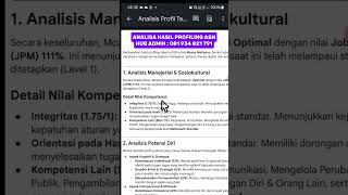 ANALISA HASIL PROFILING ASN #profilingasn #hasilprofilingasn #soalpppk