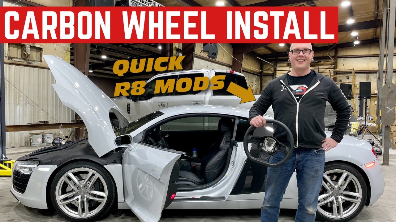 My Audi R8's TWIN Gets A CARBON FIBER Steering Wheel Installed