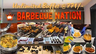 UNLIMITED BBQ BUFFET || BARBEQUE NATION || #BBQ || Guntur Buffet #foodiegirldiya
