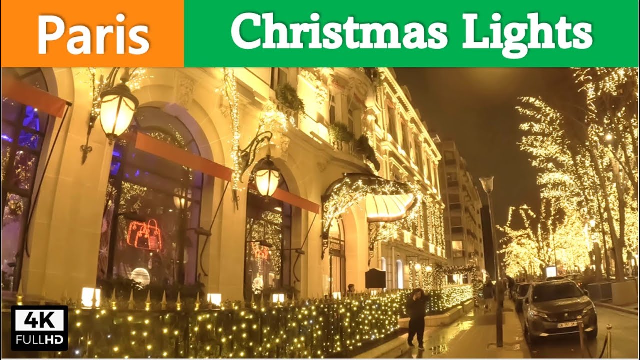 Paris Walking Tour🎅Paris Christmas Lights, Avenue Montaigne, Christmas