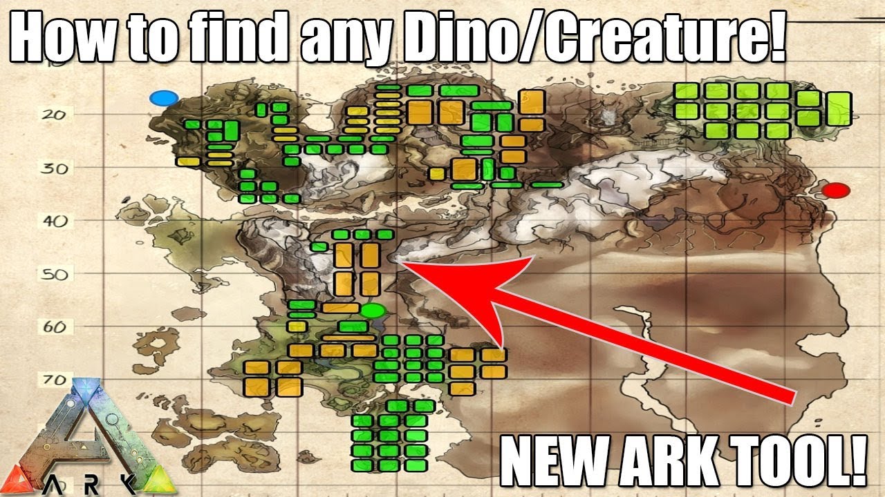 Ark How To Find Out Where Any Creature Dino Spawns Using This New Ark Tool Works On All Maps Youtube