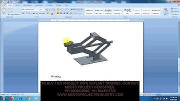 Design and Fabrication of Automated screw jack Mechanical Project-MBOTS PROJECT INDUSTRY