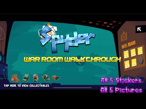 Spyder -  War Room Full Stickers and Recon Pictures Walkthrough [Apple Arcade]