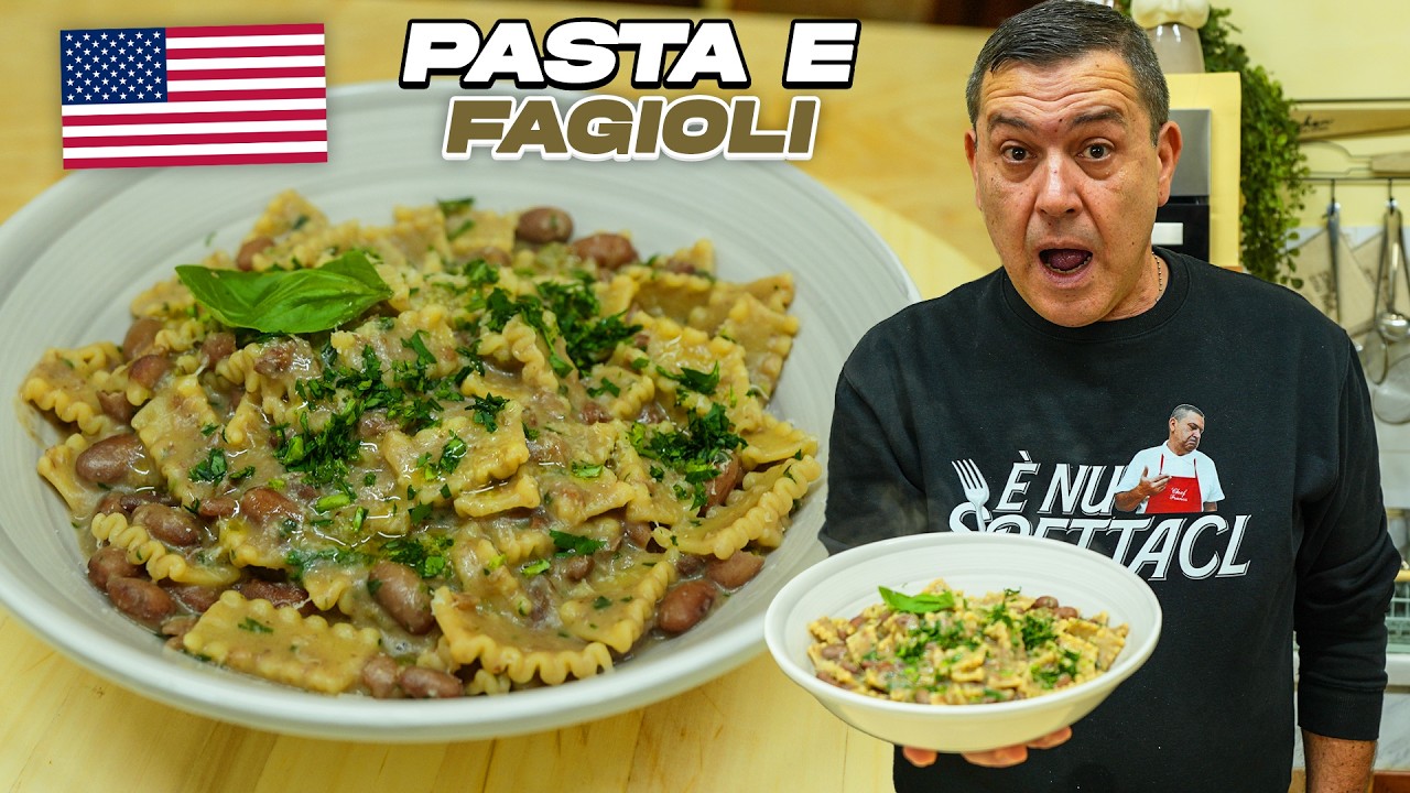 PASTA E FAGIOLI ALL'AMERICANA - Ricetta FACILE e BUONISSIMA