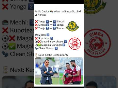 Fadlu Davids Hajaifunga Yanga Akiwa Na Simba