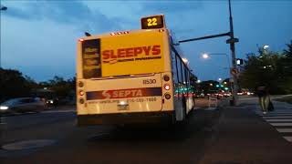 SEPTA Route 22: 2011 New Flyer DE40LFR #8530 Northbound
