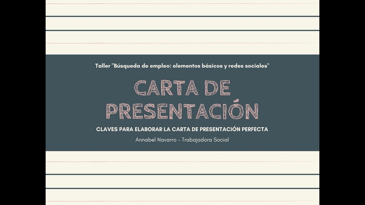 La carta de presentación perfecta