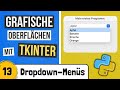 Dropdown Widgets in tkinter - OptionMenu & Combobox - 13