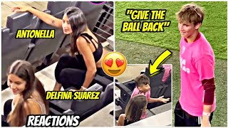 😍Antonella & Delfina Suarez CUTE Reaction To Ball Boy Taking Away Football From Messi’s Son