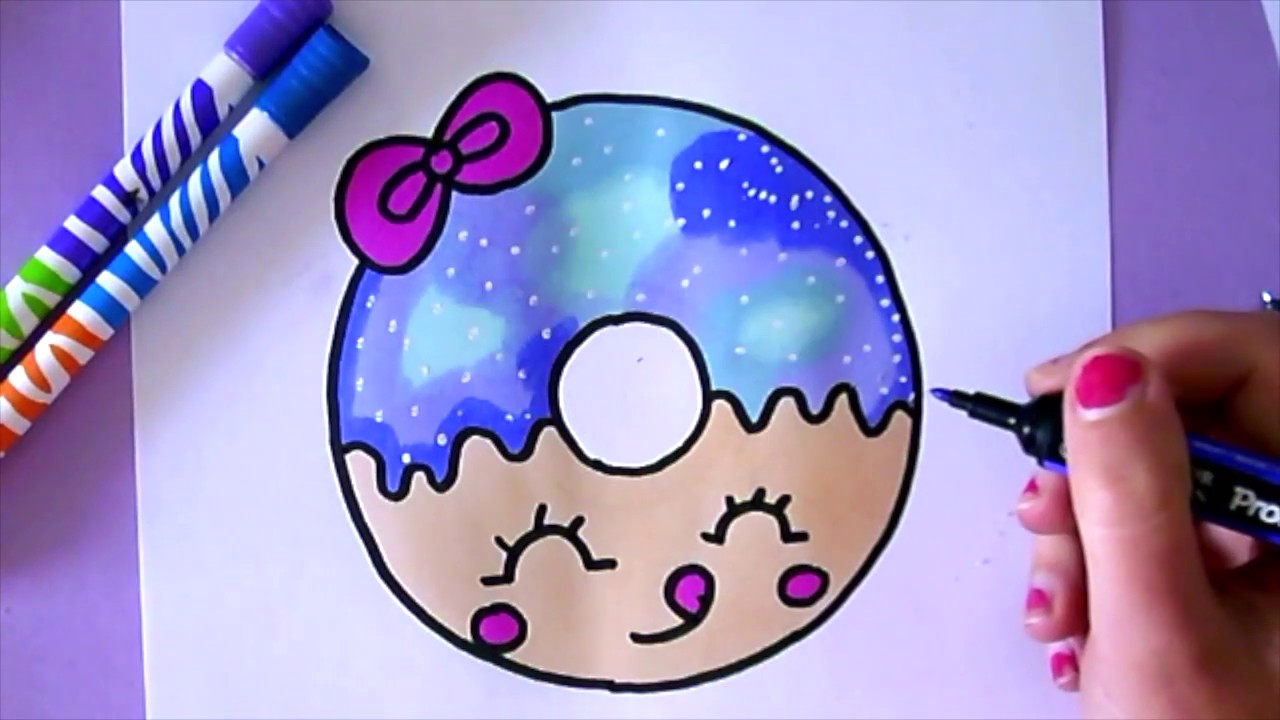 HOW TO DRAW A CARTOON DONUT : EASY DRAWING FOR KIDS - YouTube