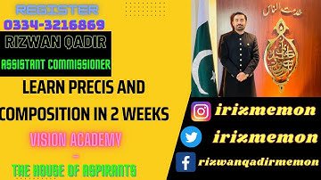 Learn Precis and Composition in 2 weeks (CSS/PMS)