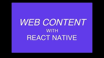 Abrir Contenido Web con React Native! 📲