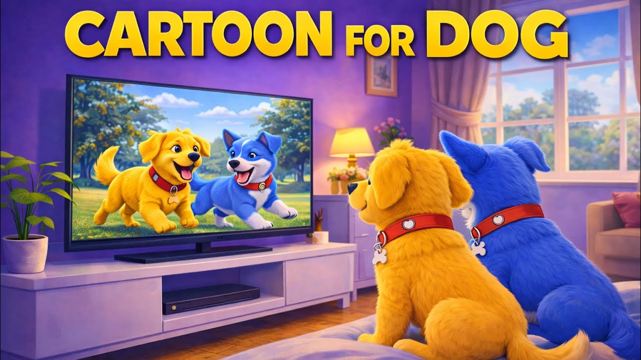 犬が見やすい色の犬専用アニメ￤DOG WATCHING TV￤犬が夢中になる映像🐾