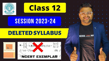Class 12 Maths NCERT Exemplar Deleted Portion I Class 12 Maths Deleted Portion I Ashish Sir