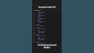 Keypad code 015 - Writing Keyboard Buffer
