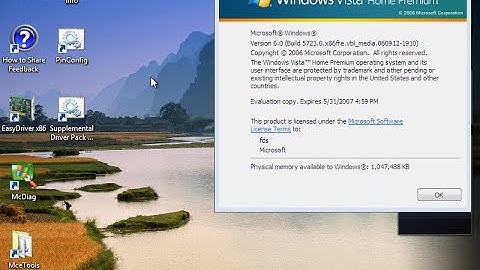 Installing Windows Vista build 5723