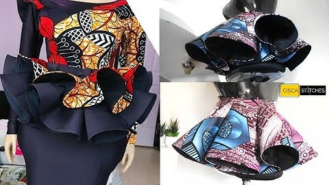 Make your Peplum stand out nicely | Hem your fabric with crinoline/Horsehair braid and lining.