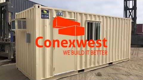 20 FT Combo Office Storage Container - Conexwest #WeBuildItBetter