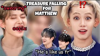 TREASURE falling in love with ZEROBASEONE Matthew's personality (The BROMANCE is real with HYUNSUK)