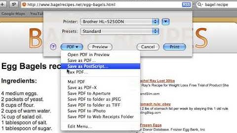 Mac OS X: How to Print as a PDF