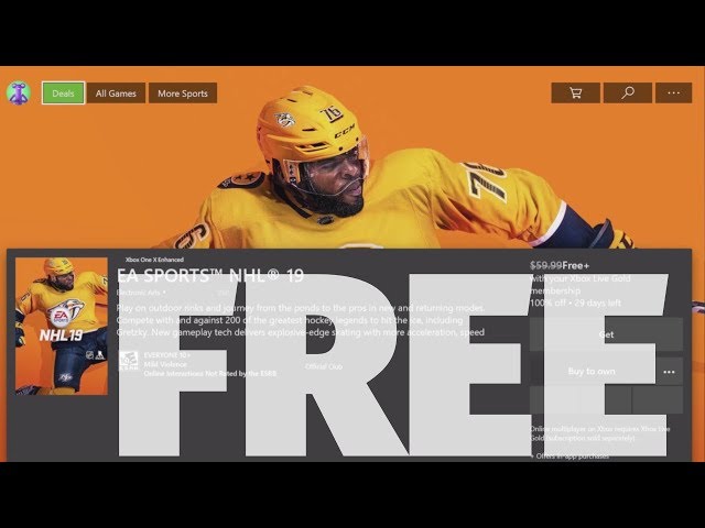 How to Download: EA SPORTS™ NHL® 19 for FREE in Xbox One | Xbox One S -  YouTube