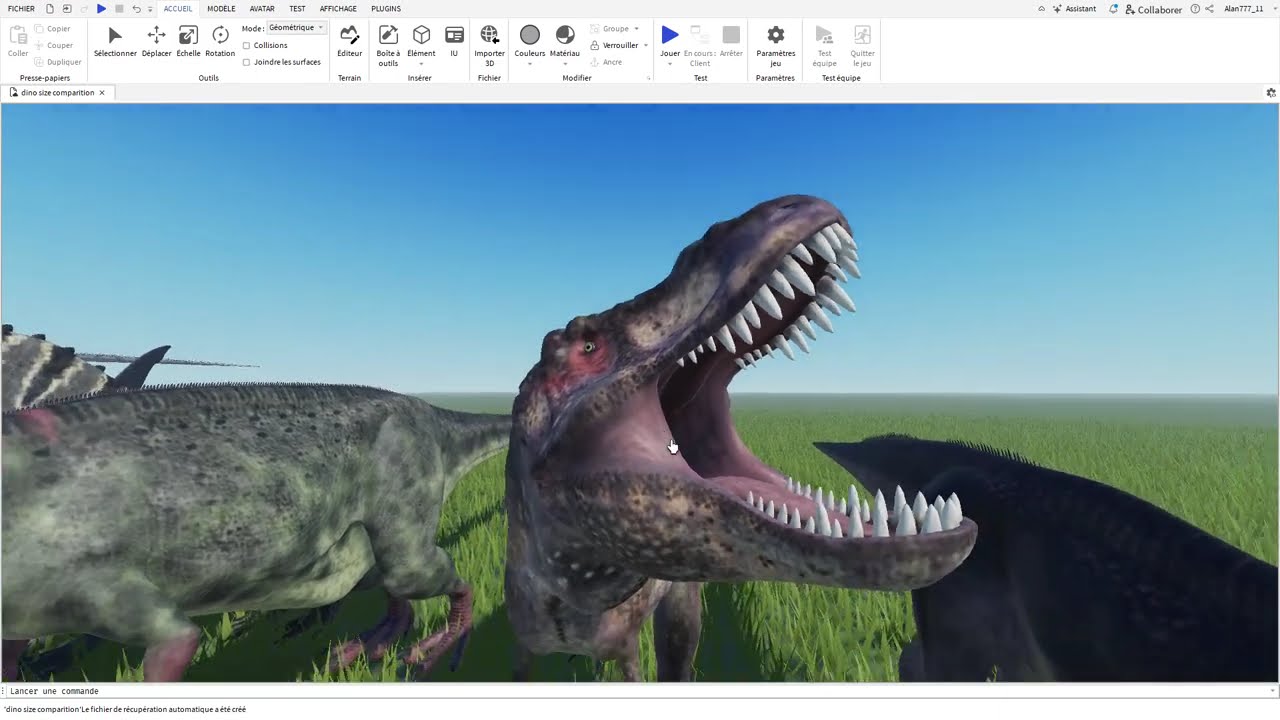 dino size comparition