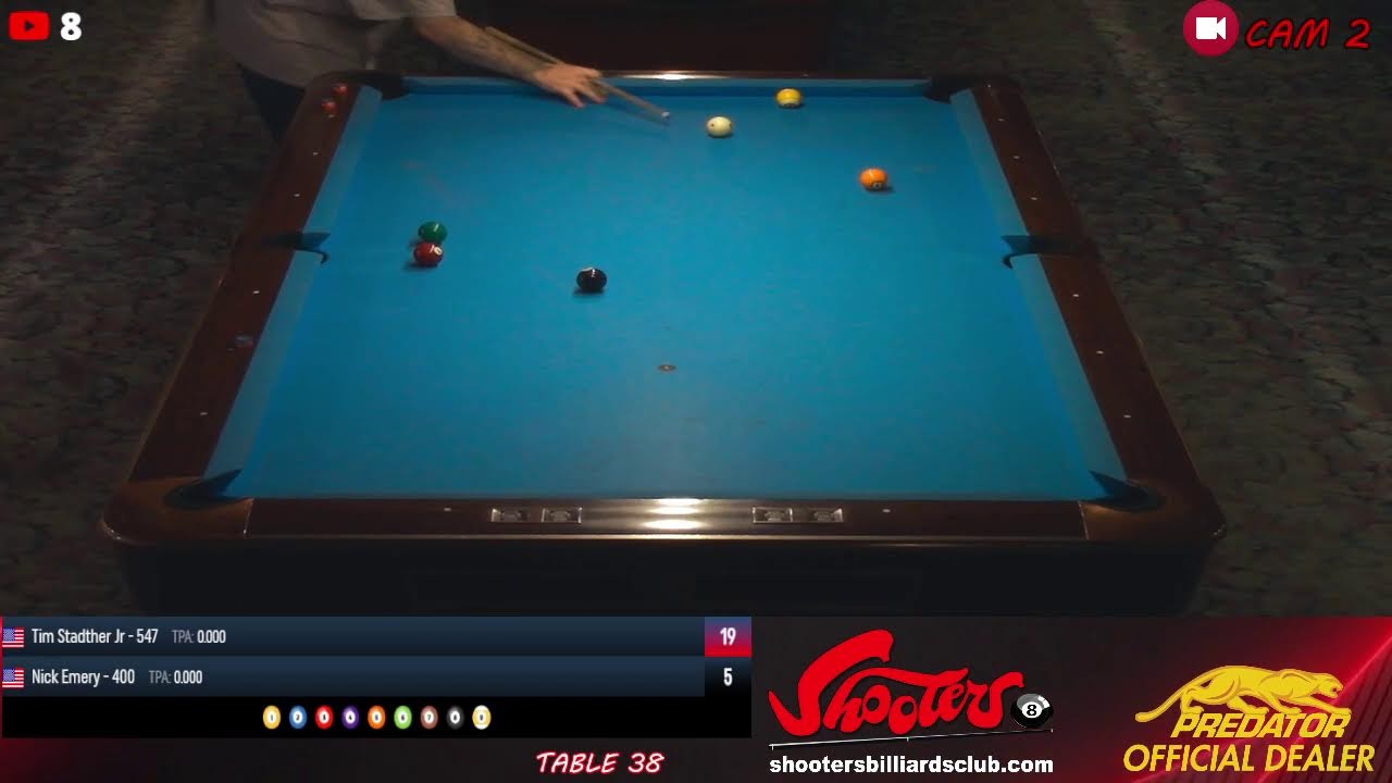Shooters Billiards Challenge Match (Tim Jr vs Nick Emery)